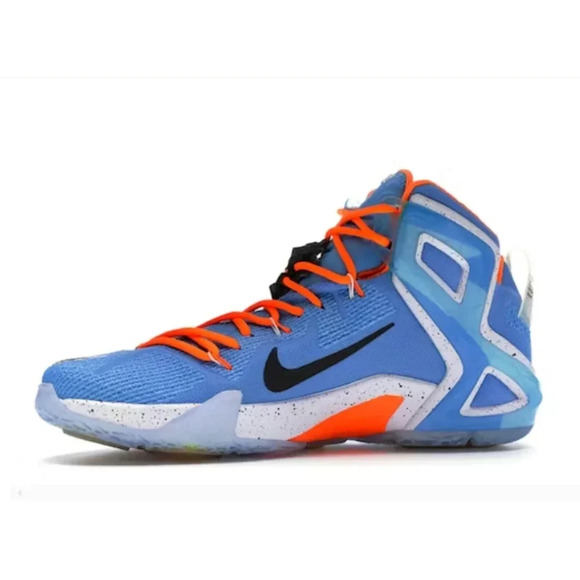 Nike LeBron 12 XII Elite Elevate Shoe Blue Carolina/Blanc/Noir 11.5 724559-488